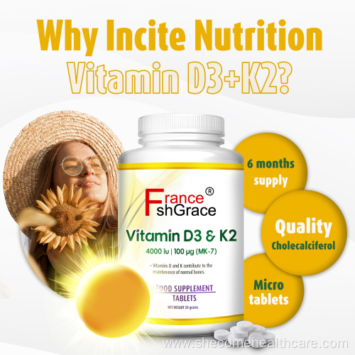 VitaminD3 K2 Immune Health Support vitamind3 Tablets